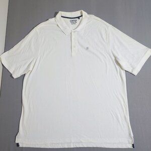 Izod Heritage Polo knit shirt men's sz 3XL white colour short sleeve extra size